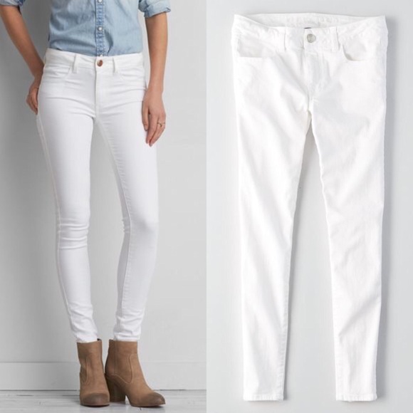 white jegging jeans